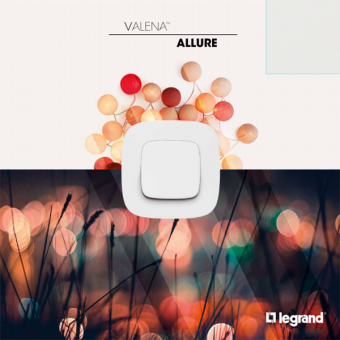 Лицевая панель механизмов 2 модуля BUS/SCS без маркировки Legrand Valena MyHome Allure белая