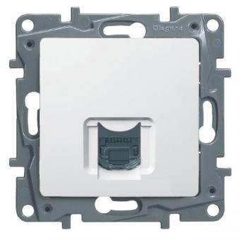 Телефонная розетка с одним разъемом RJ11 Legrand Etika белая