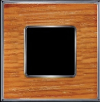 Рамка на 1 пост, VINTAGE WOOD, гор./верт, цвет CHERRY- Bright Chrome