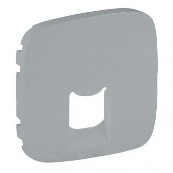 Лицевая панель одинарных розеток RJ45/RJ11 753042/753068/70 Legrand Valena Allure алюминий