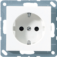 Штепсельная розетка SCHUKO 16A 250V~ слоновая кость