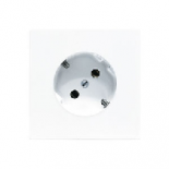 JUNG LS 990 БелРозетка с/з под углом 45 град (LS520-45WW)