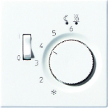 JUNG LS 990 БелНакладка термостатакомнатного с выключателем(мех TR231U,TR241U) (LSTR231PLWW)